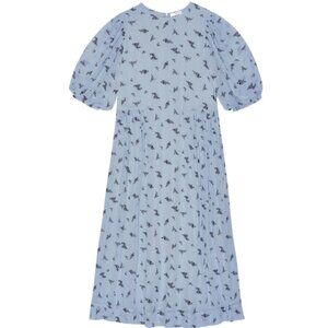 GANNI - Floral-Print Georgette Midi Dress